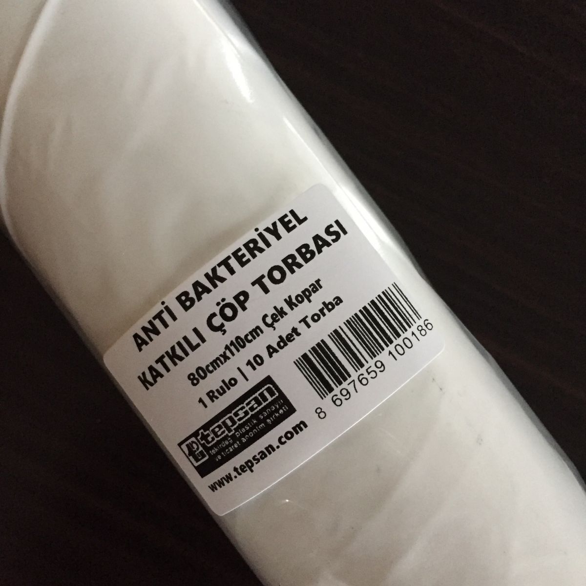 Tepsan Anti Bakteriyel Katkılı 80x100 Çöp Torbası